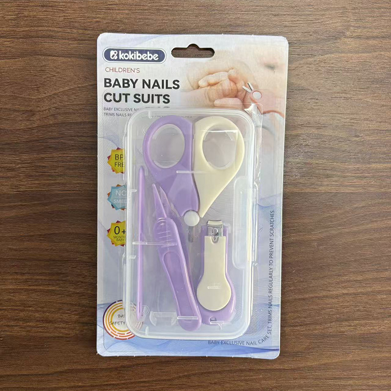 Set de Cortaúñas para Bebé de Plástico y Acero Inoxidable con Caja