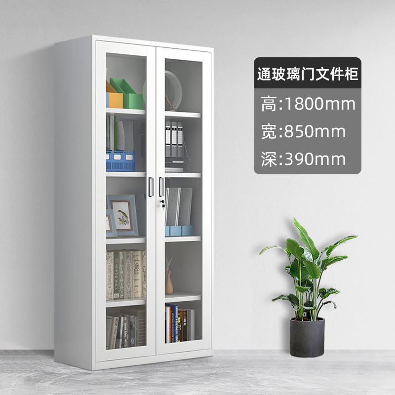 鋼製書類棚事務室資料棚財務証明棚鉄皮収納棚書類棚鍵付き低い棚メーカー