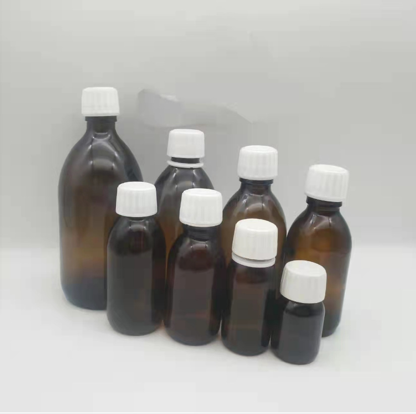 棕色玻璃瓶糖浆水瓶药水瓶茶色玻璃药瓶糖浆瓶孝素瓶口服液瓶