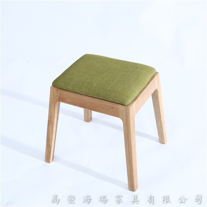 厂家批发北欧实木化妆凳 现代简约梳妆凳日式卧室白橡木妆台凳