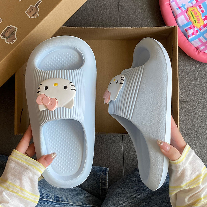 Summer Cartoon Dormitory Essential Slippers for Kittens Eva Soft Bottom Comfortable Indoor Bathroom Non-Slip Waterproof Slippers