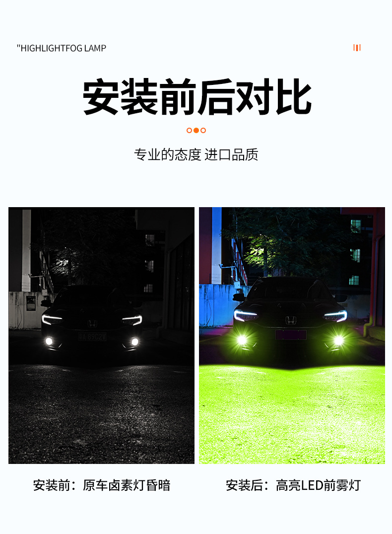 Cross-Border New Super Bright Car Green Lemon Led Fog Lamp H11 H79006 9005 H4 Lemon Yellow Led Bulb