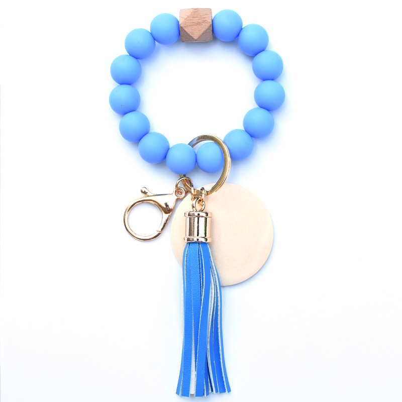 Geometric Pattern 1 Piece Bohemian Geometric Silica Gel Beaded Tassel Bag Pendant Keychain