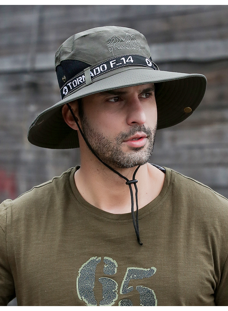 Leitch fisherman for summer sun protection, outdoor cycling, hiking, camping, fishing hat, western cowboy hat_voghion.com