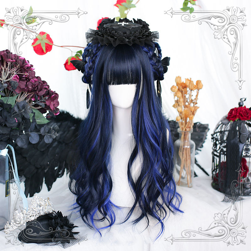Perruque synthétique naturelle Lolita cos magnifique cheveux longs bouclés_voghion.com