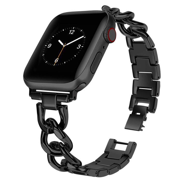 xDfind Small Perfume Silver Metal Bracelet para Apple Watch 38 - 49mm Diseño de cadena trenzada