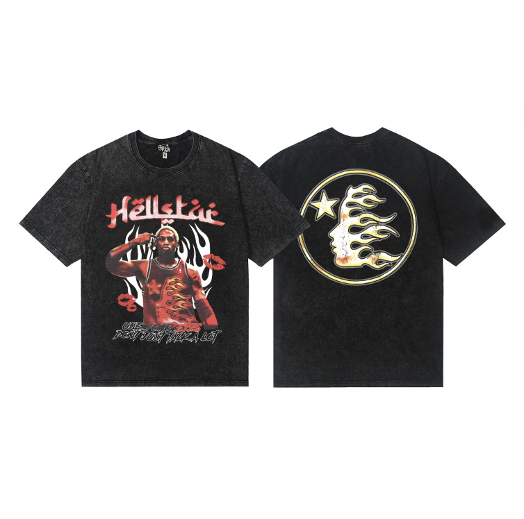 Hellstar Dennis Rodman T-shirt Use Your Eyes Graphic Black
