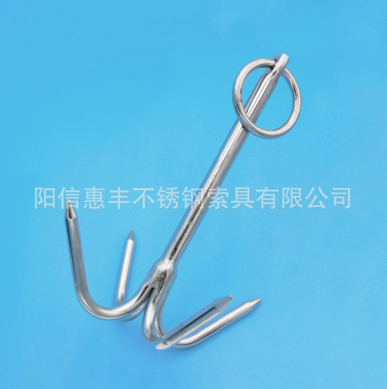 船用四爪锚 羊角索栓 系船柱 船锚游艇锚固定件五金固定配件316