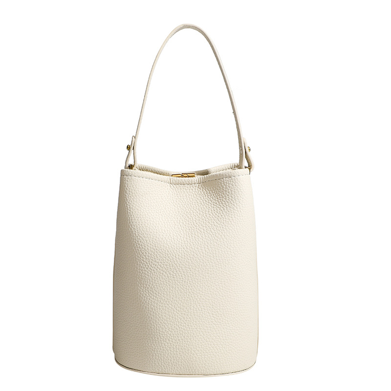 Women’s Bags Litchi Pattern Niche Design Bucket Bag Large Capacity Tote Bag All-match Single Shoulder Crossbody Women's Bag_voghion.com