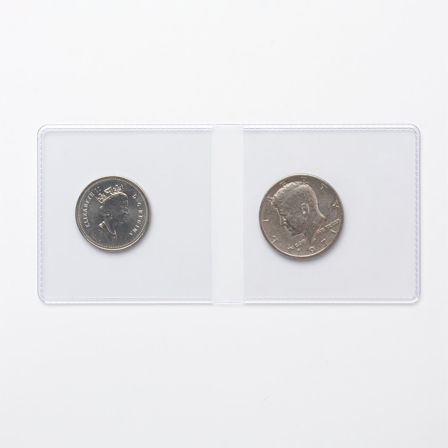 Monedas semirrígidas, insígnia de plata, caja ajustable de protección de monedas, coleccionistas de monedas antiguas, monedas conmemorativas al por mayor.
