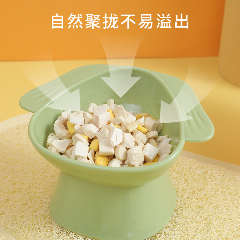 Hawo Beagle Tazón para gatos Tazón de agua de plástico Material PP Tazón para mascotas de boca inclinada para gatos Tazón para comida para perros Tazón para perros anti-volcado