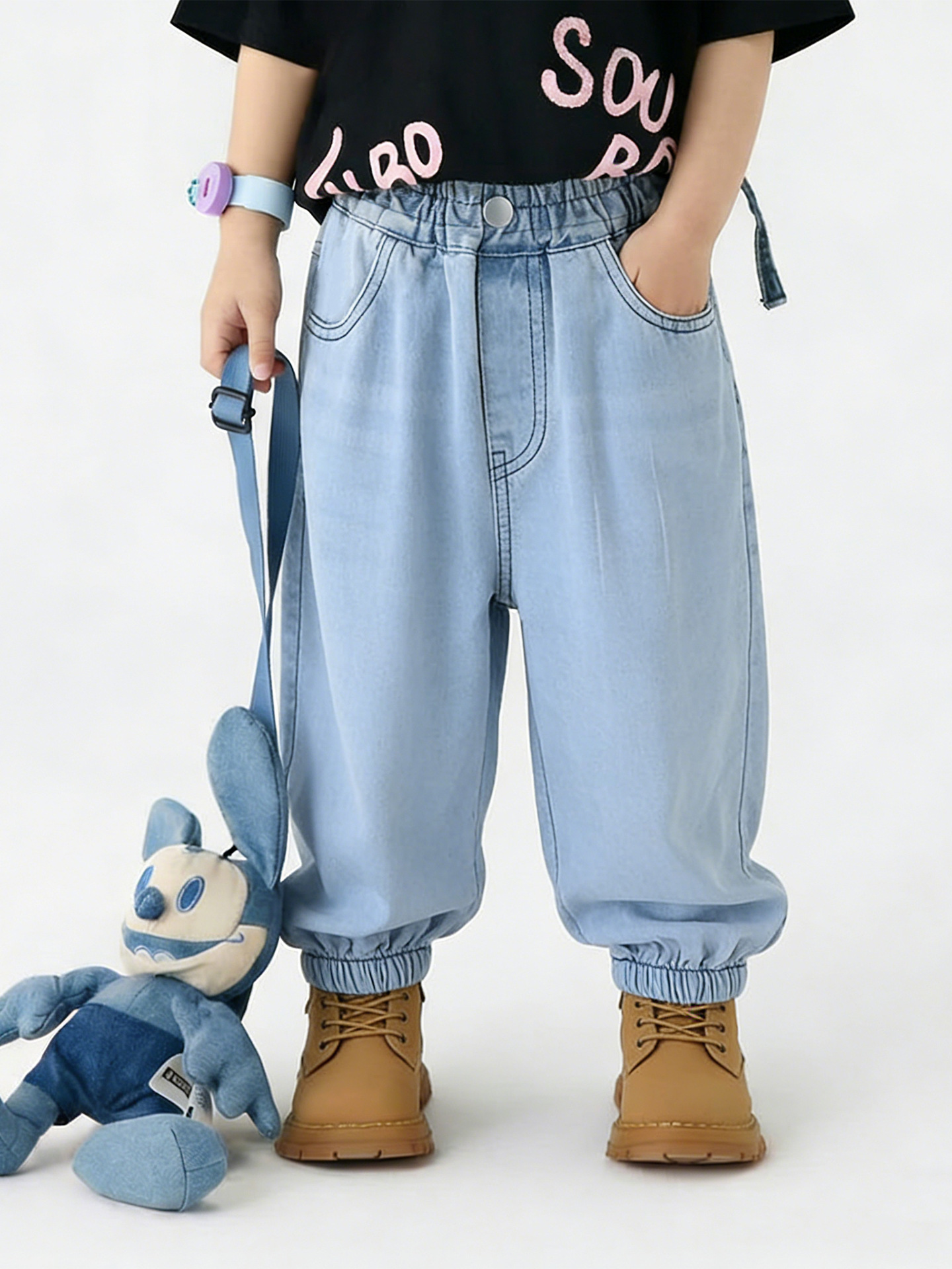 Summer solid jeans