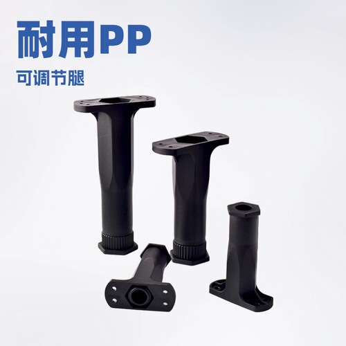 Bed frame for export with telescopic and adjustable bed base, load-bearing support legs, plastic feet, and support columns