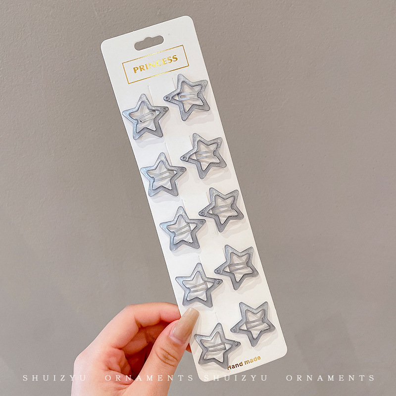 Dopamina de color estrellas amor clip de cabello de la niñez clip de fránta clip de cabello BB clip de cabello adorable joyas de cabello