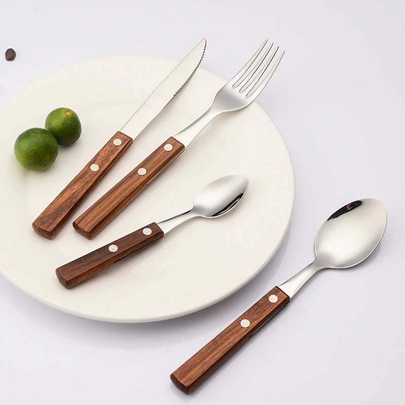 Set stainless steel, tableware, custom-made, 4 piece set
