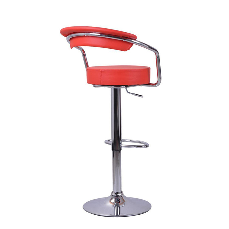Red Leather Adjustable Bar Chair with Armrests, Bar Stool, Wholesale Office Gaming Leisure Table and Chair Red Leather Adjustable Bar Chair with Armrests, Bar Stool, Wholesale Office Gaming Leisure Table and Chair