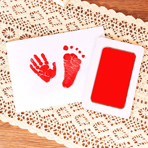 Baby pet footprint non-washable ink pad, oil-free hand and foot ink pad, souvenir frame gift, baby hand and foot print oil