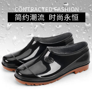 Factory wholesale old low-top rain boots men's and women's labor protection agricultural construction site kitchen rubber shoes short waterproof non-slip water shoes