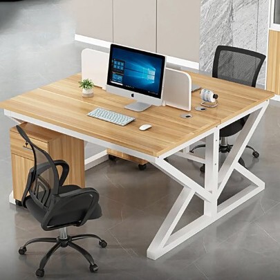 Office Desk Staff Workstation Modern Minimalist Office Four-To-Six Person Computer Desk Office Desk and Chair Combination Office Desk