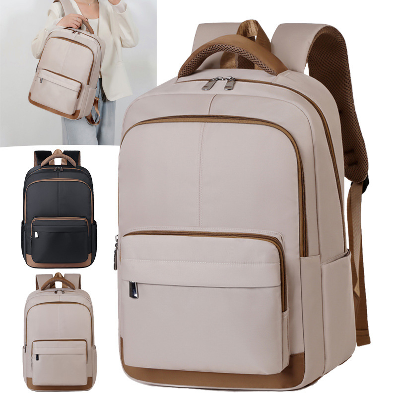 Trendy men's niche design commuter travel laptop bag, large capacity, expandable, waterproof backpack for female students