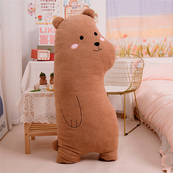 Trendy Cute Bear Pillow Large Removable Washable Long Strip Super Soft Lazy Bed Hug Sleeping Leg Pillow