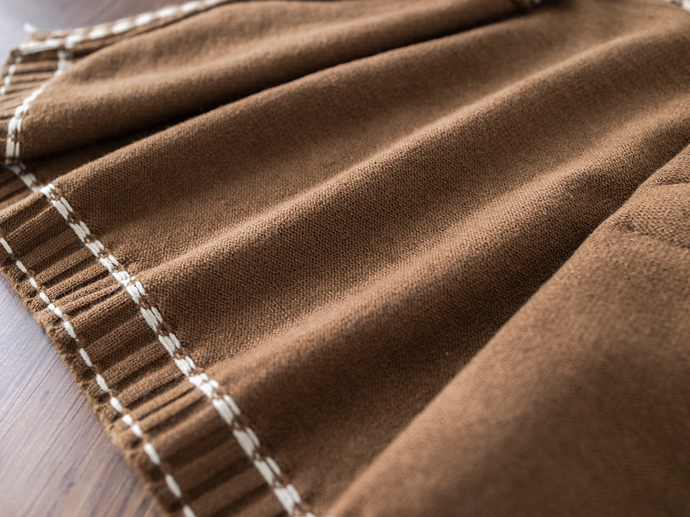 Bos' Spring And Autumn 2025 New Fashionable Children's Stlish Bab 3D Bear Head Cardigan Sweater Three-Piece Set_voghion.com