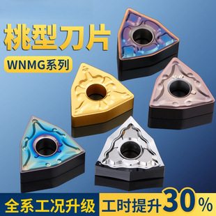 Peach-Shaped Cnc Turning Blade Wnmg08040408 Lathe Stainless Steel Parts Special Peach-Shaped External Turning Tool Blade