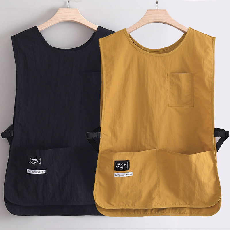 Kitchen waistcoat apron barista catering special high-end feeling new waterproof hairdresser shop work clothes custom men