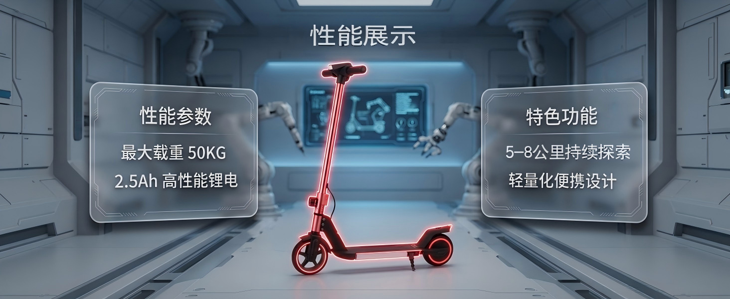 Rideker Cross-Border Two-Wheeled Children's Electric Scooter Rechargeable Model 6.3inch Portable Small Folding Children's Scooter Factory