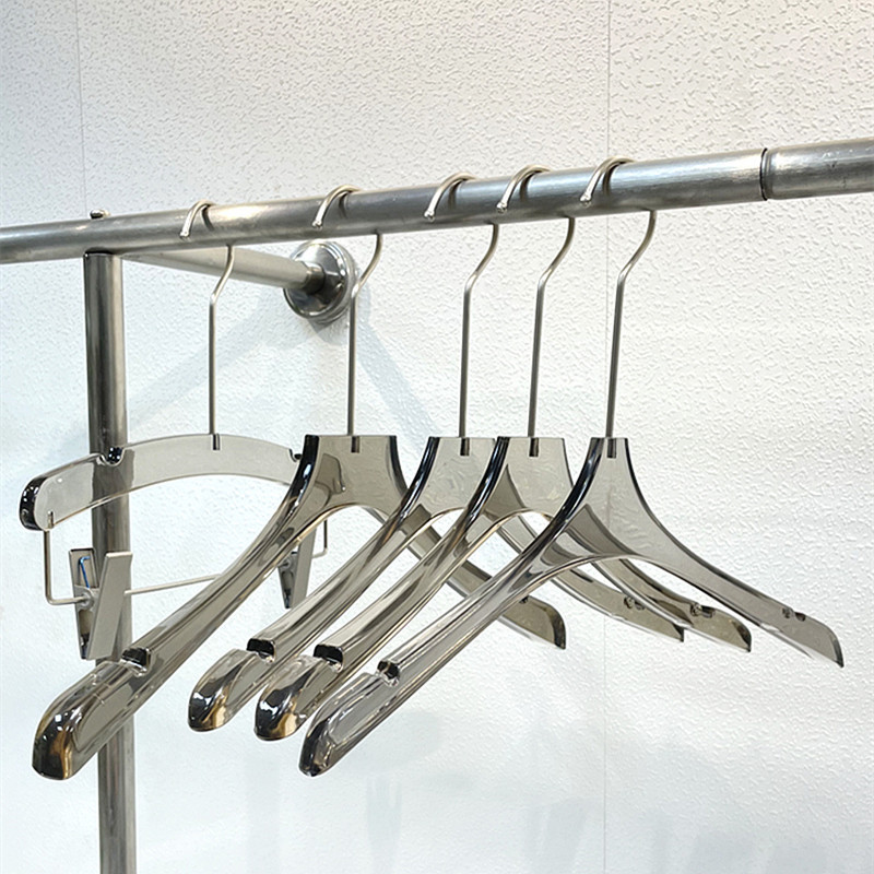 Clothing store special soot men's and women's transparent acrylic crystal non-slip clothes hanger children's pants clip clothes hanging wholesale