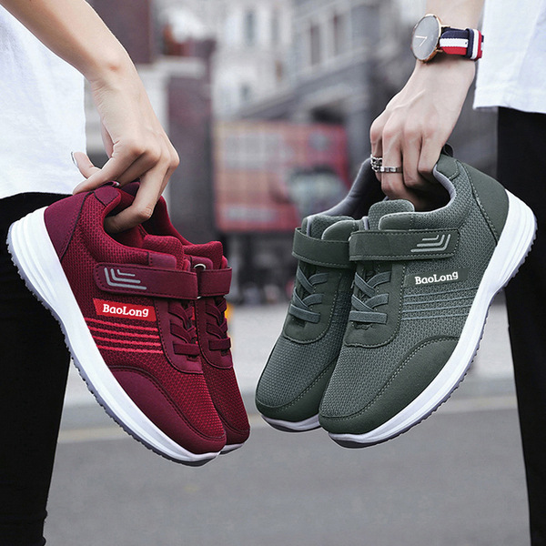Walking shoes with velcro