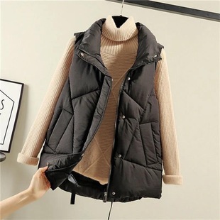 Down Cotton Vest Women's Short 2025 Autumn and Winter New Korean Style Cotton Vest Cotton Vest Outer Wear Cotton Vest Jacket