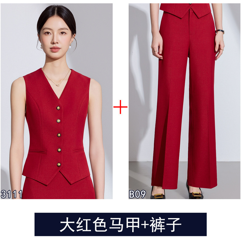 春秋美容师珠宝店新款职业套装长袖西服正装酒店开业庆典工作服|undefined