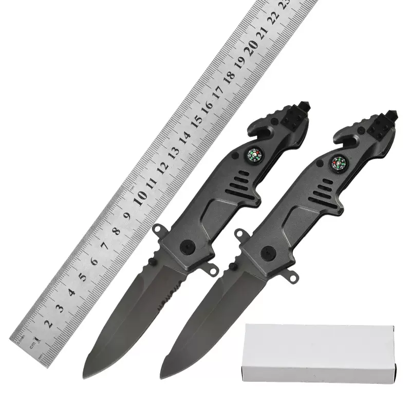 多功能户外小刀登山露营求生刀便携野外折叠刀战术防身指南刀具