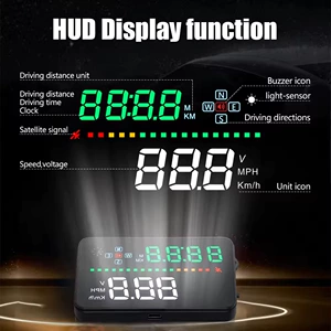 A3 3.5inch Avtomobil HUD Head-Up Displey Proyektor GPS Spidometr OBD2 Xəbərdarlıq