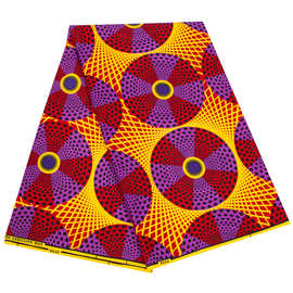 现货代发非洲蜡布双面涤纶几何印花面料african fabric外贸布料