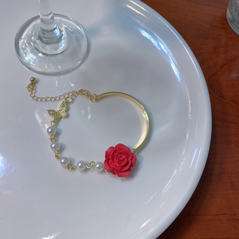 Korean flower bracelet asymmetric lady girlfriend bracelet stitching bracelet