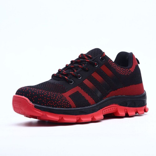Men's Safety Shoes with Steel Toe Cap, Anti-Puncture, Breathable Rubber, Summer Work Boots for Construction Sites, Plus-Size