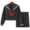 Long-sleeve, set, bow tie