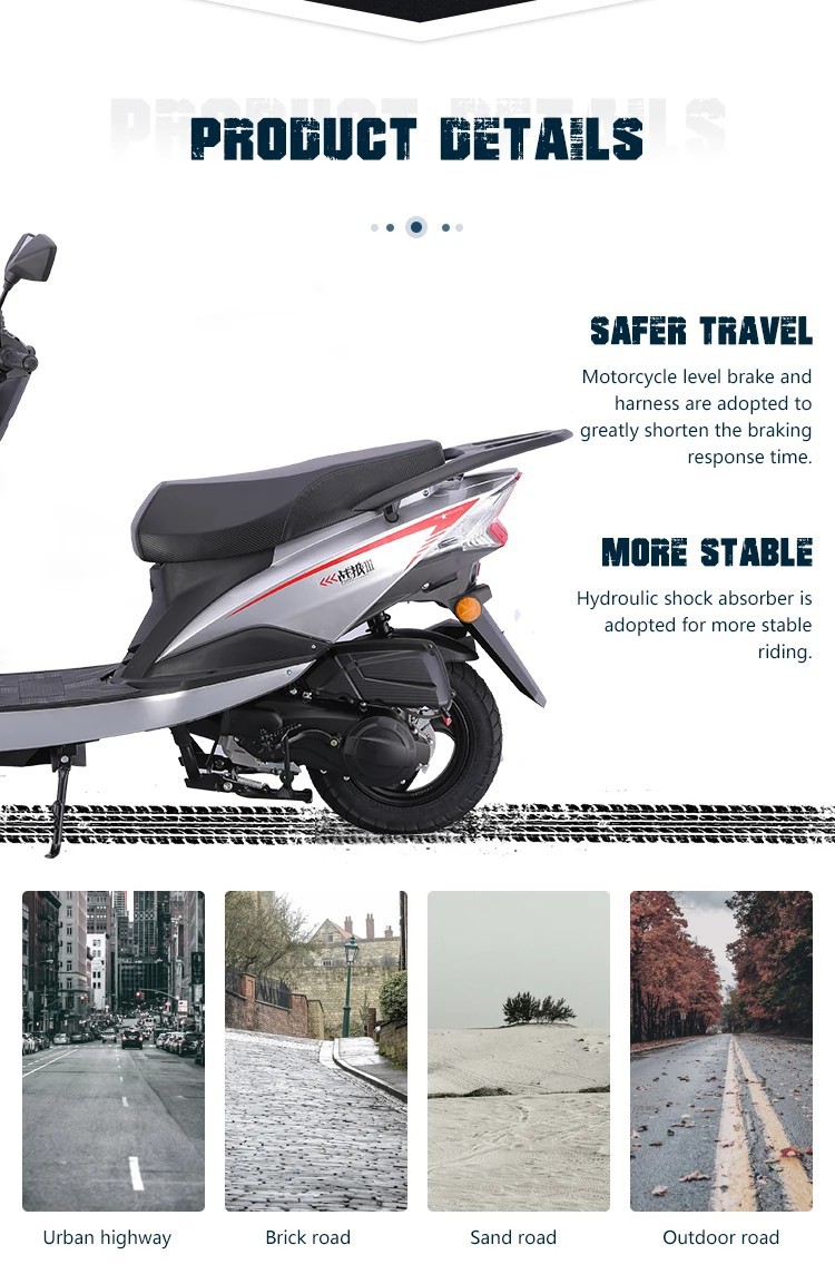 Xinxi Export Specializes in Zl3.0 War Wolf 3, a Popular 125Cc Adult Two-Wheel Scooter with Fuel-Powered Engine