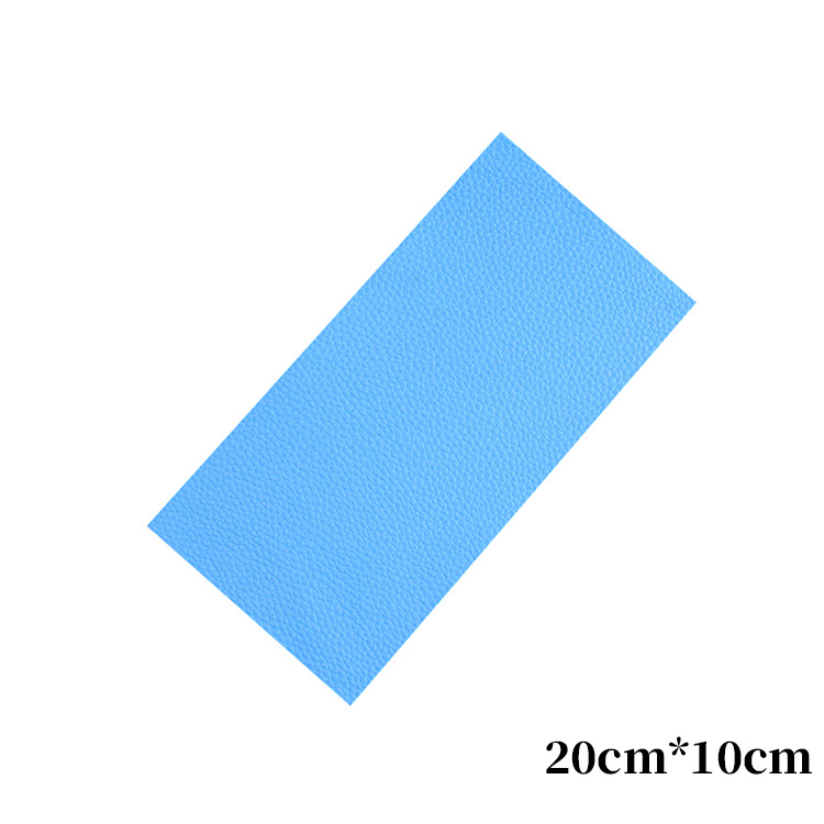 Los fabricantes suministran el subsidio de reparación de cuero de color autoadhesivo completo PU Litchi grano Road pegatinas sofá cojín agujero parche pegatinas