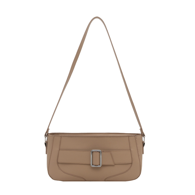 Bolsos de brazo de estilo extranjero para mujeres 2025, nueva moda de primavera, hebilla de cinturón de diseño de nicho, bolso de mochila