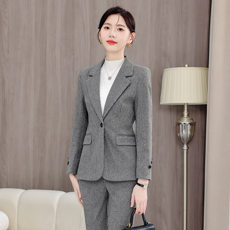 New high quality tuxedo suit, women's business office jacket, two-piece pants set, women's enlarged