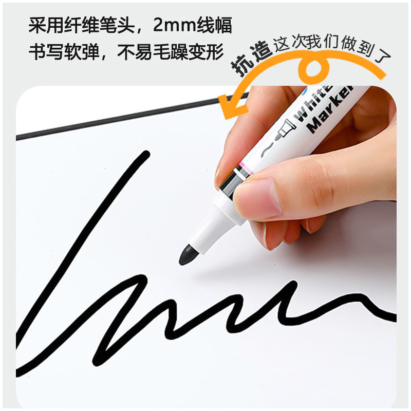 Pluma de pizarra Jupai pluma especial de cabeza grande para conferencia Selección de cuatro colores gran capacidad fácil de limpiar pizarra rotulador