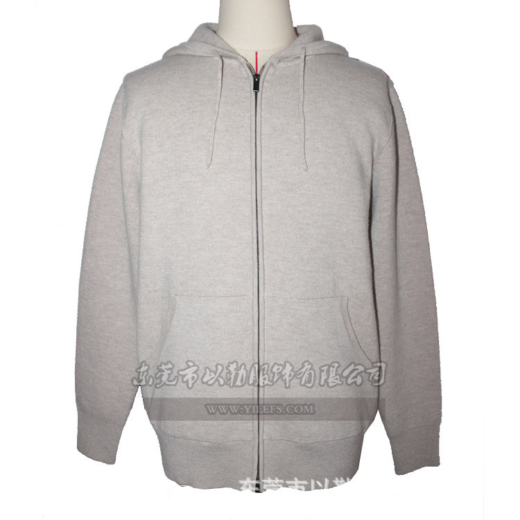 Cardigan Factory Oem Production of Merino Merino All-Wool Japanese Style Men's Hooded Sweater Cardigan