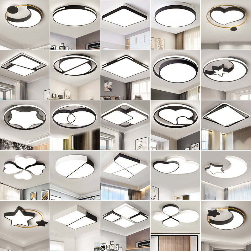 Modern Simple Ceiling Lamp Led Creative Stylish Bedroom Lamp Black and White Popular Atmospheric Living Room Lamp Scandinavian Room Lamp Modern Simple Ceiling Lamp Led Creative Stylish Bedroom Lamp Black and White Popular Atmospheric Living Room Lamp Scandinavian Room Lamp