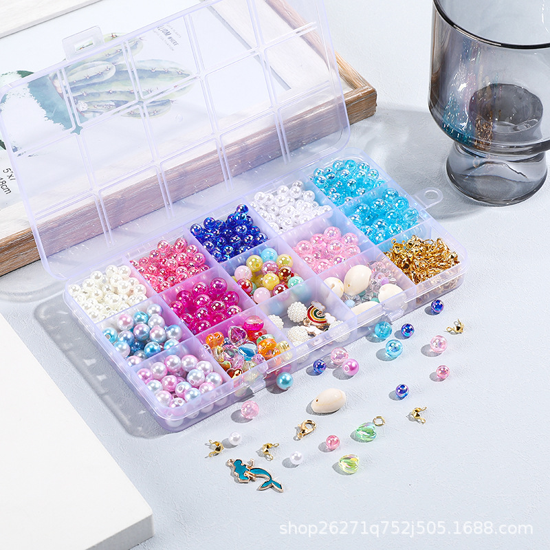 Joyería con cuentas que hace la pulsera de la muchacha que hace el kit de la sirena de perlas de regalo de Navidad DIY joyería