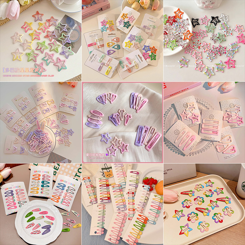 children‘s hair accessories summer broken hair organize fantastic color side bang hairpin small size cute wild hairpin headdress