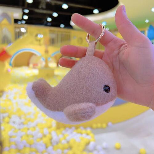 Cartoon marine animal simulation dolphin keychain doll pendant doll girl dolphin small plush doll wholesale