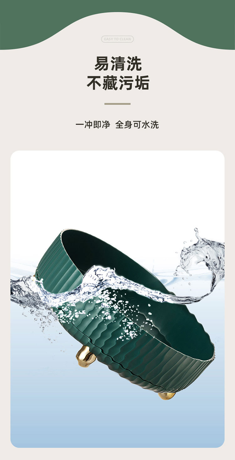 轻奢旋转收纳盘厨房置物客厅桌面收纳卧室浴室收纳